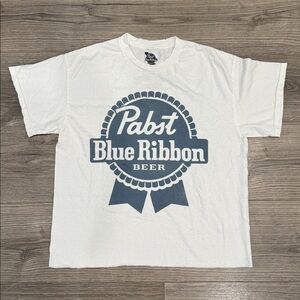 Pabst Blue Ribbon PBR Distressed Crop Top Women’s Size Small